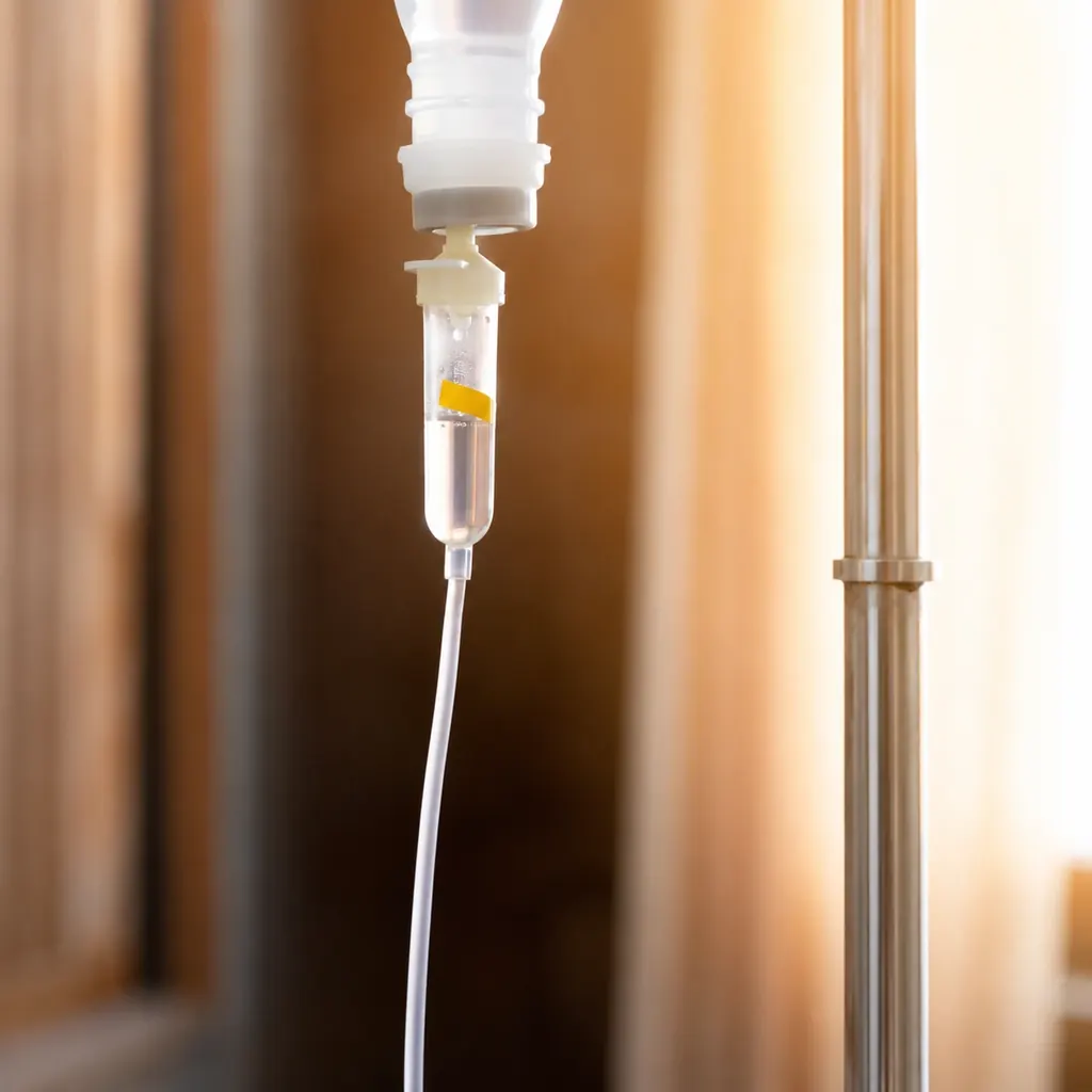 Vitamininfusion von Vitamoure, Infusionsbeutel mit Nährstofflösung